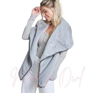 Super Soft Faux Fur Vest w/ Faux Suede Edge